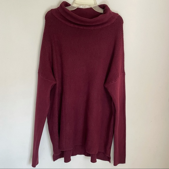Cyrus Sweaters - Devotion by Cyrus Burgundy Oversized Sweater